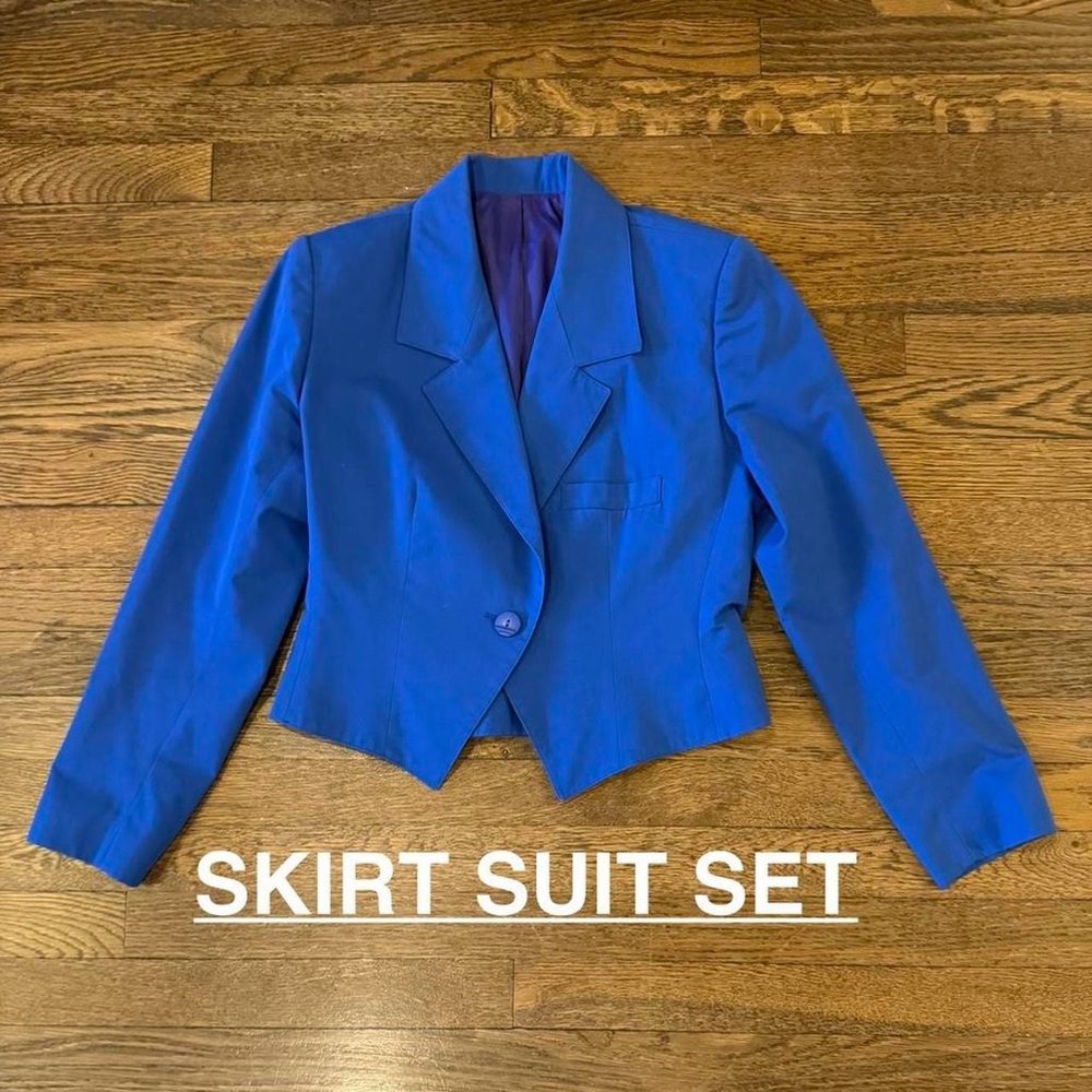 Talbots 80s Cropped Blazer & Midi Skirt Set